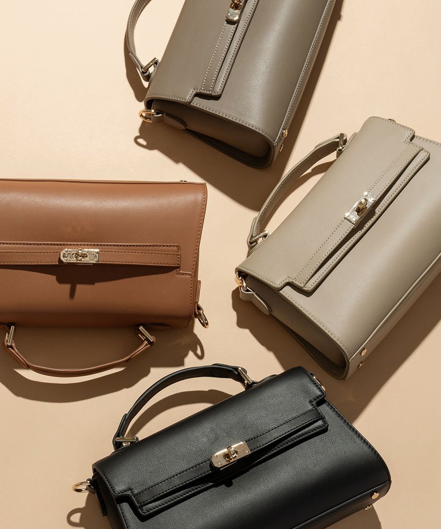 michanさんコラボ チェーン付属 3way ショルダーバッグ ハンドバッグ Linzy リンジー トープ