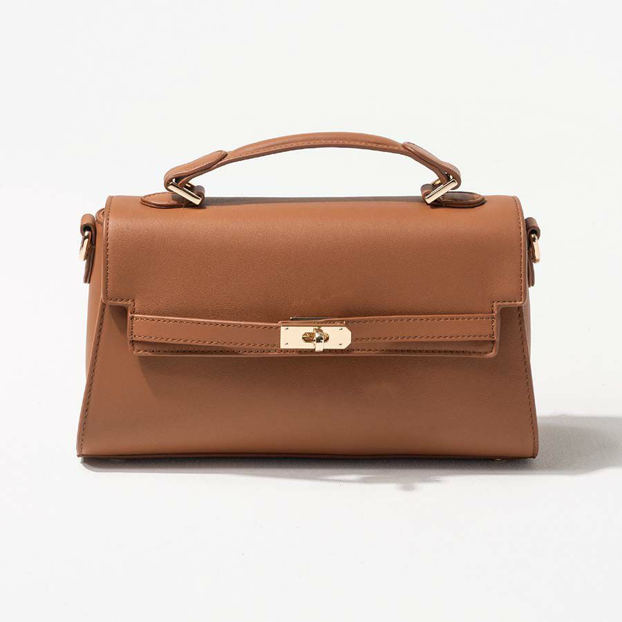 michanさんコラボ チェーン付属 3way ショルダーバッグ ハンドバッグ Linzy リンジー キャメル