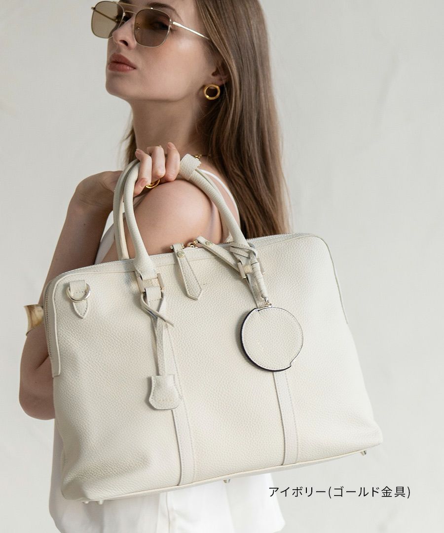 本革 丸型 バッグチャーム コインケース Marl マール