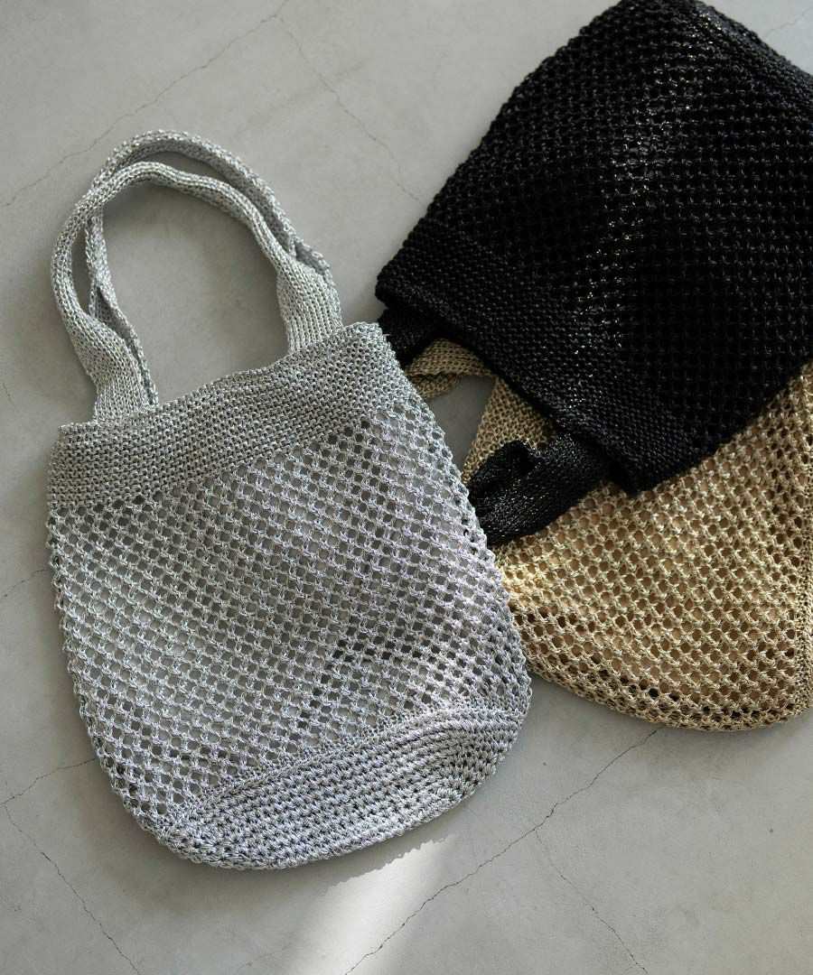 メタリックコード編みトートバッグ Lunemia ルナミア