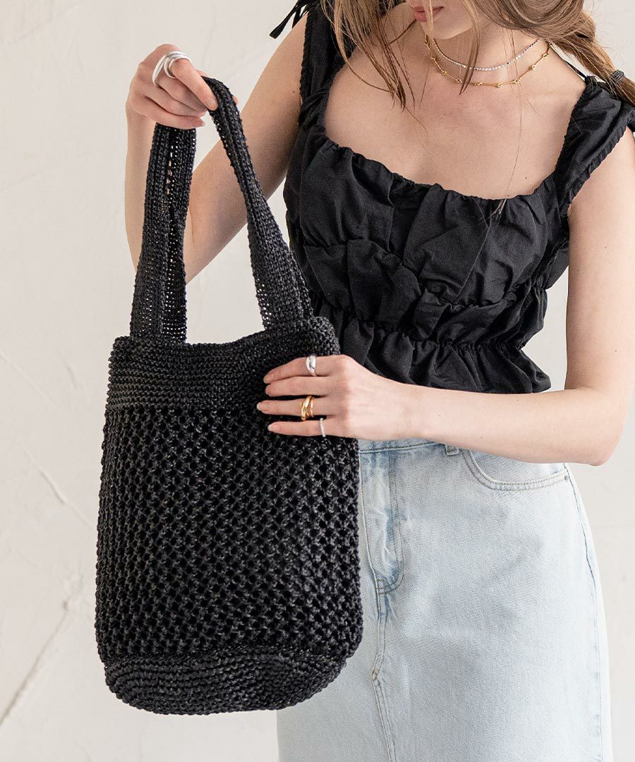 メタリックコード編みトートバッグ Lunemia ルナミア