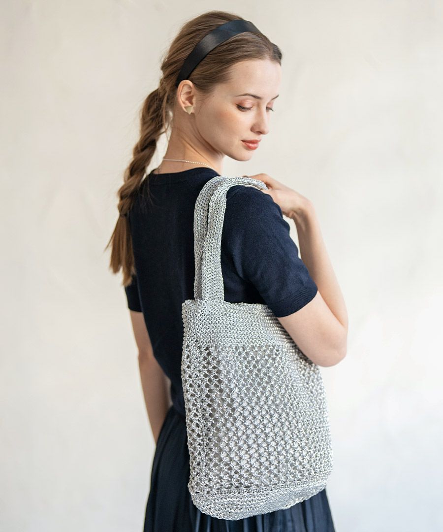 メタリックコード編みトートバッグ Lunemia ルナミア