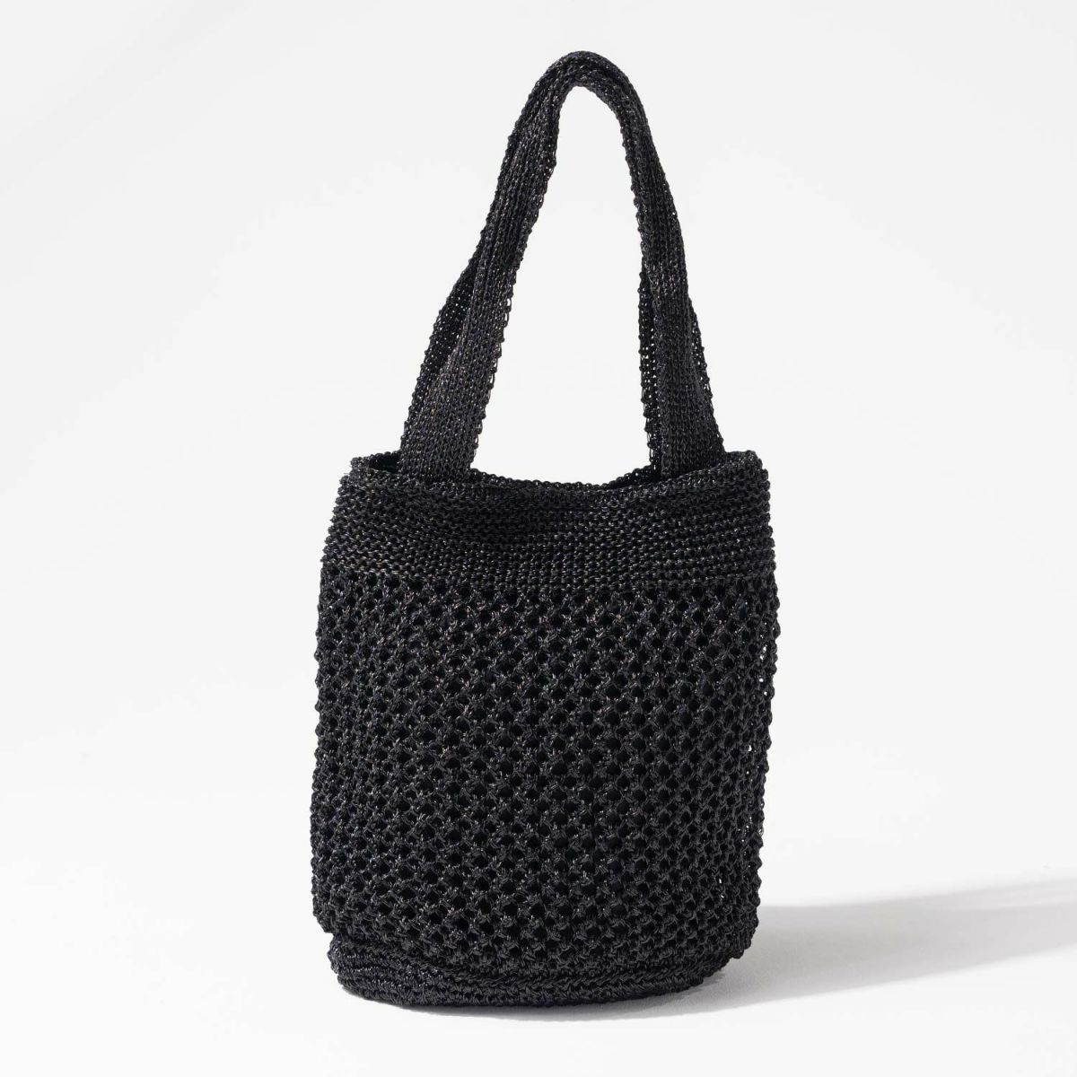 メタリックコード編みトートバッグ Lunemia ルナミア ブラック