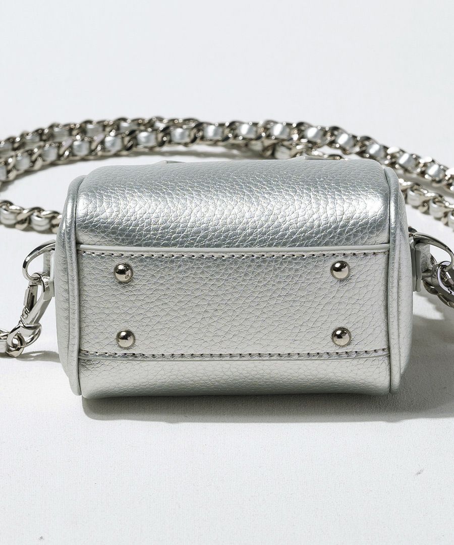 OPS&HAYNIコラボ 本革 2way マイクロバッグ Rondel ロンデル シルバー