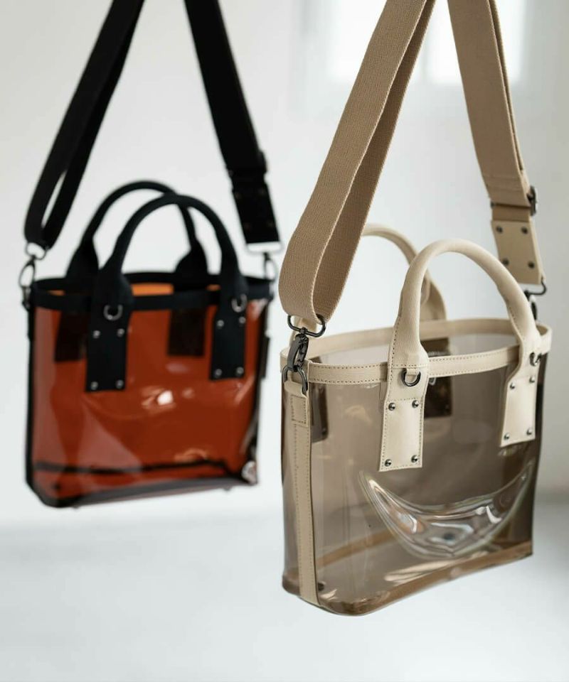 2wayクリアバッグ PVC ビニールバッグ Ganabie ガナビー Sサイズ