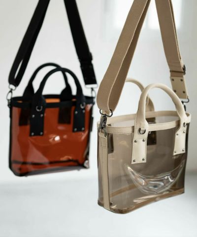 2wayクリアバッグ PVC ビニールバッグ Ganabie ガナビー Sサイズ