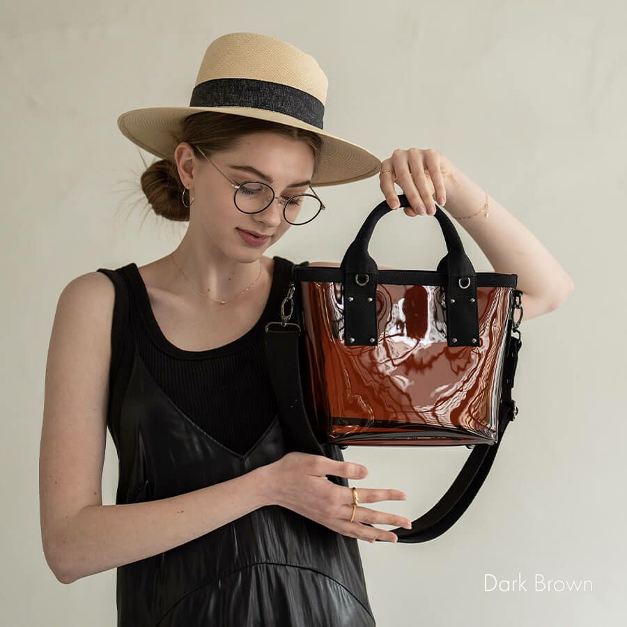 2wayクリアバッグ PVC ビニールバッグ Ganabie ガナビー Sサイズ