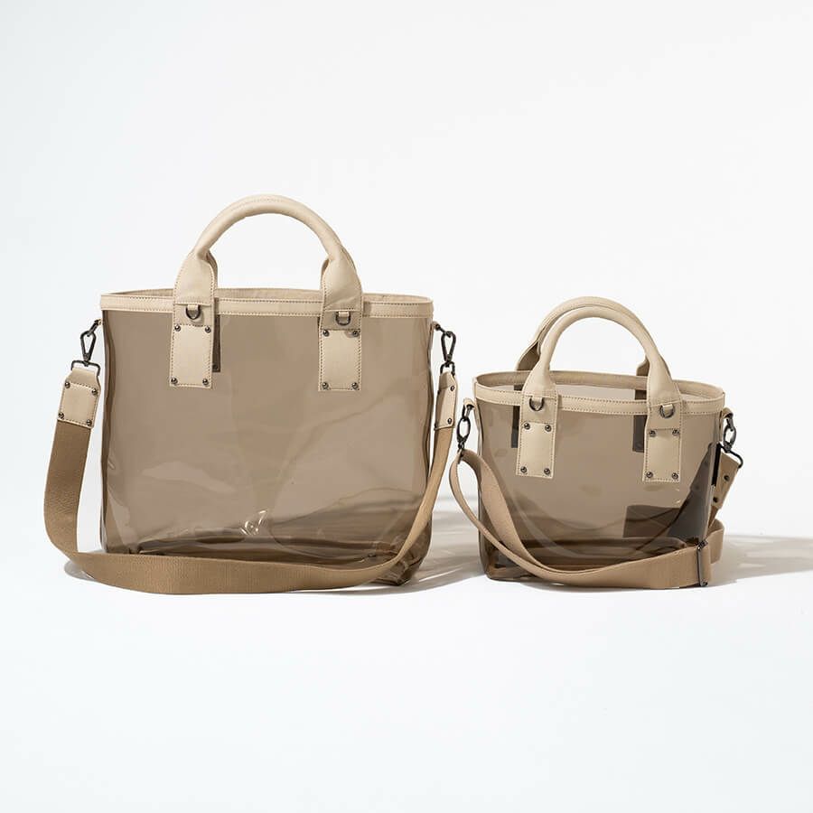 2wayクリアバッグ PVC ビニールバッグ Ganabie ガナビー Sサイズ