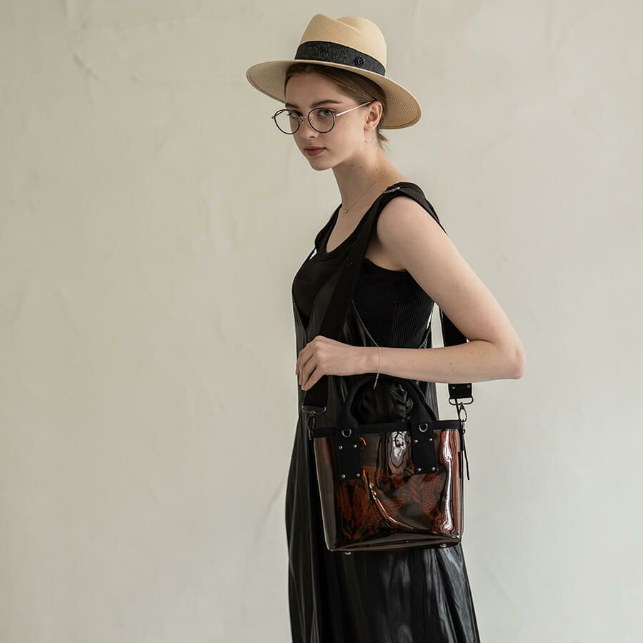 2wayクリアバッグ PVC ビニールバッグ Ganabie ガナビー Sサイズ