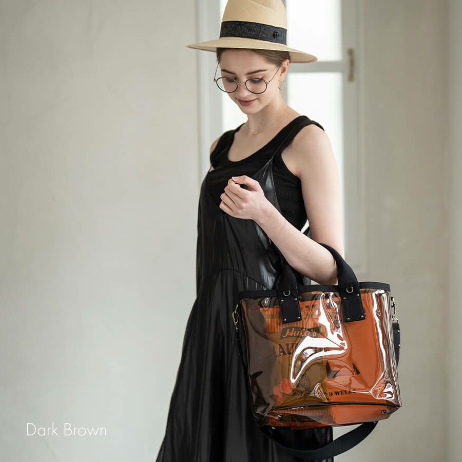 2wayクリアバッグ PVC ビニールバッグ Ganabie ガナビー Mサイズ【第2世代・在庫限り】