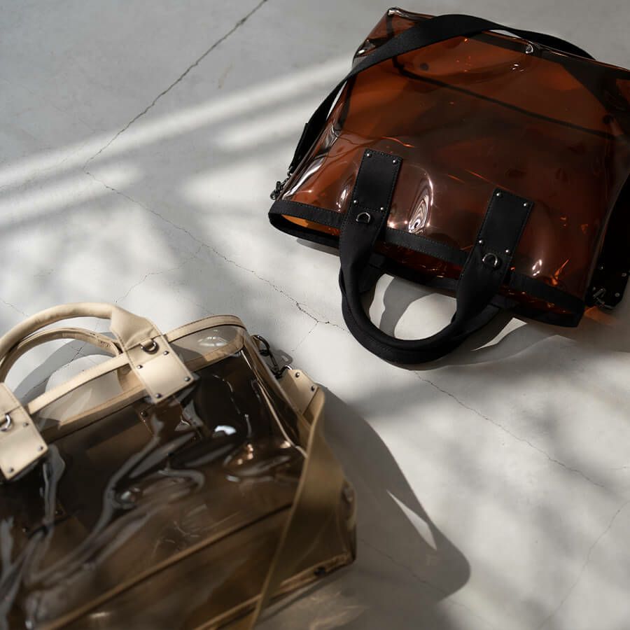 2wayクリアバッグ PVC ビニールバッグ Ganabie ガナビー Mサイズ【第2世代・在庫限り】