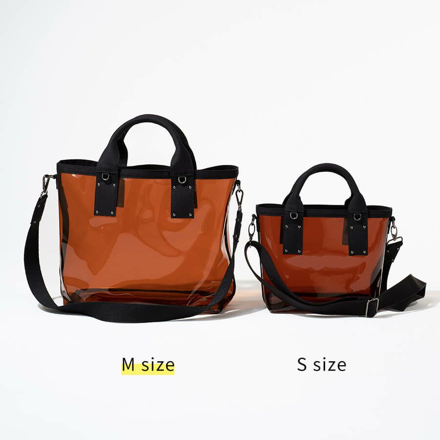 2wayクリアバッグ PVC ビニールバッグ Ganabie ガナビー Mサイズ【第2世代・在庫限り】