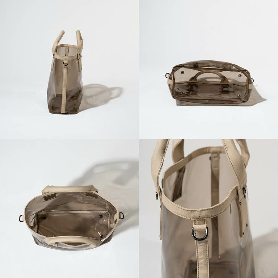 2wayクリアバッグ PVC ビニールバッグ Ganabie ガナビー Mサイズ【第2世代・在庫限り】