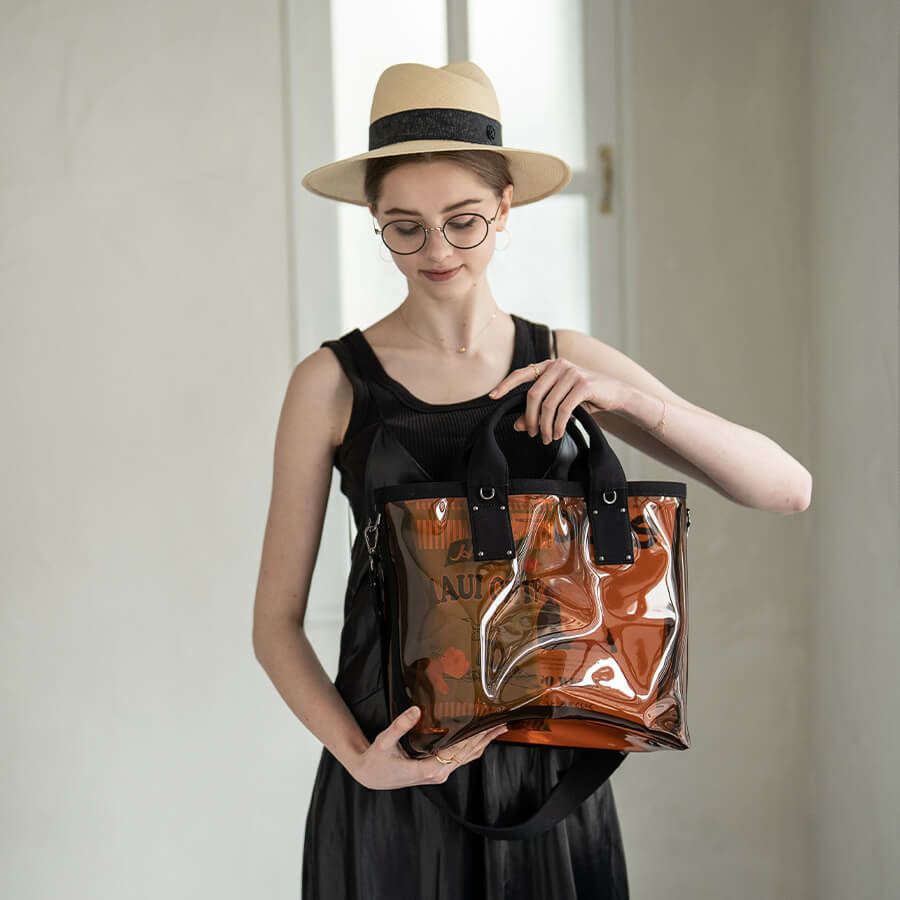 2wayクリアバッグ PVC ビニールバッグ Ganabie ガナビー Mサイズ【第2世代・在庫限り】