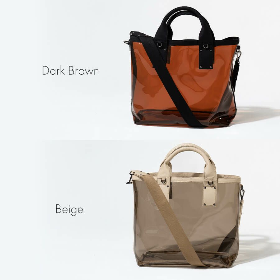 2wayクリアバッグ PVC ビニールバッグ Ganabie ガナビー Mサイズ【第2世代・在庫限り】