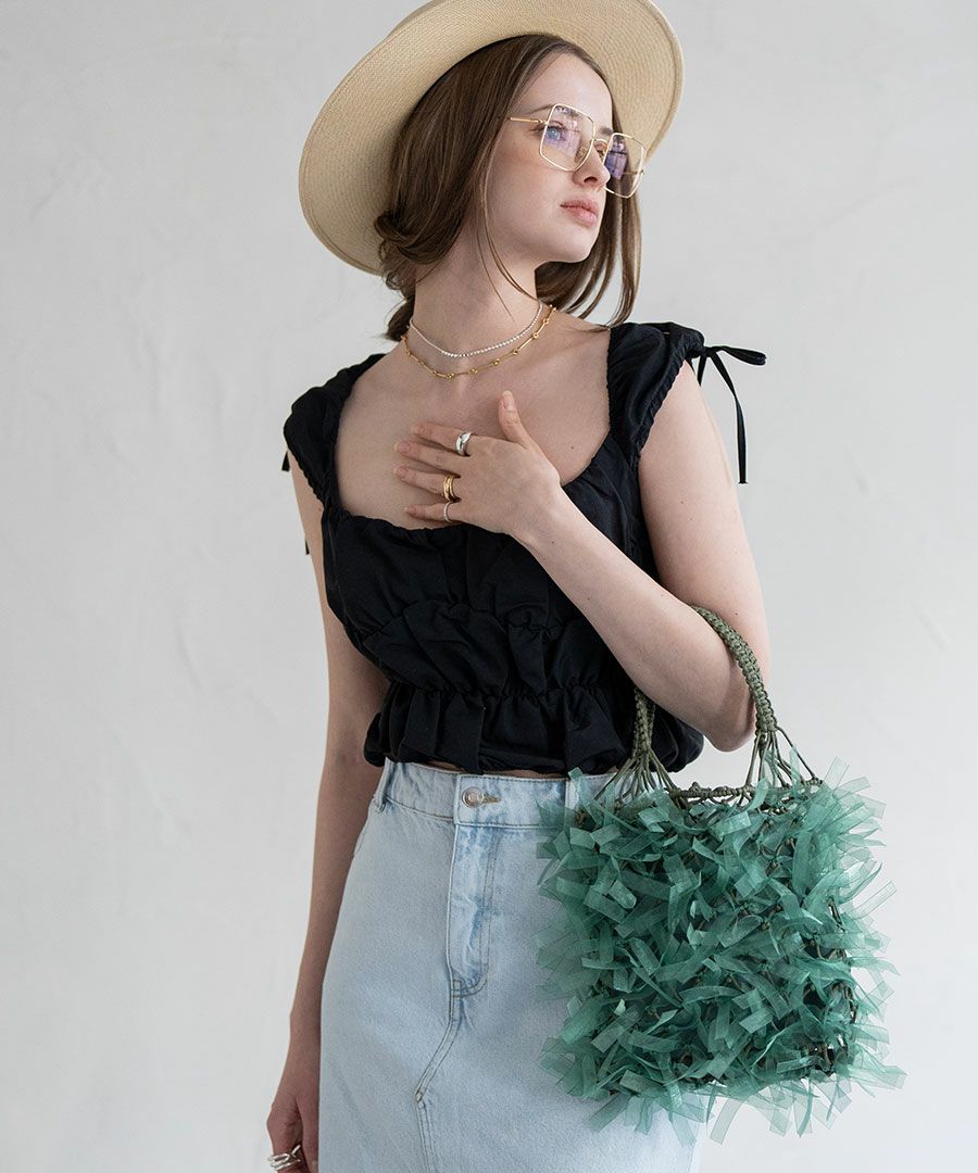 トートバッグ かごバッグ 巾着 レディース Papiliyo パピリオ