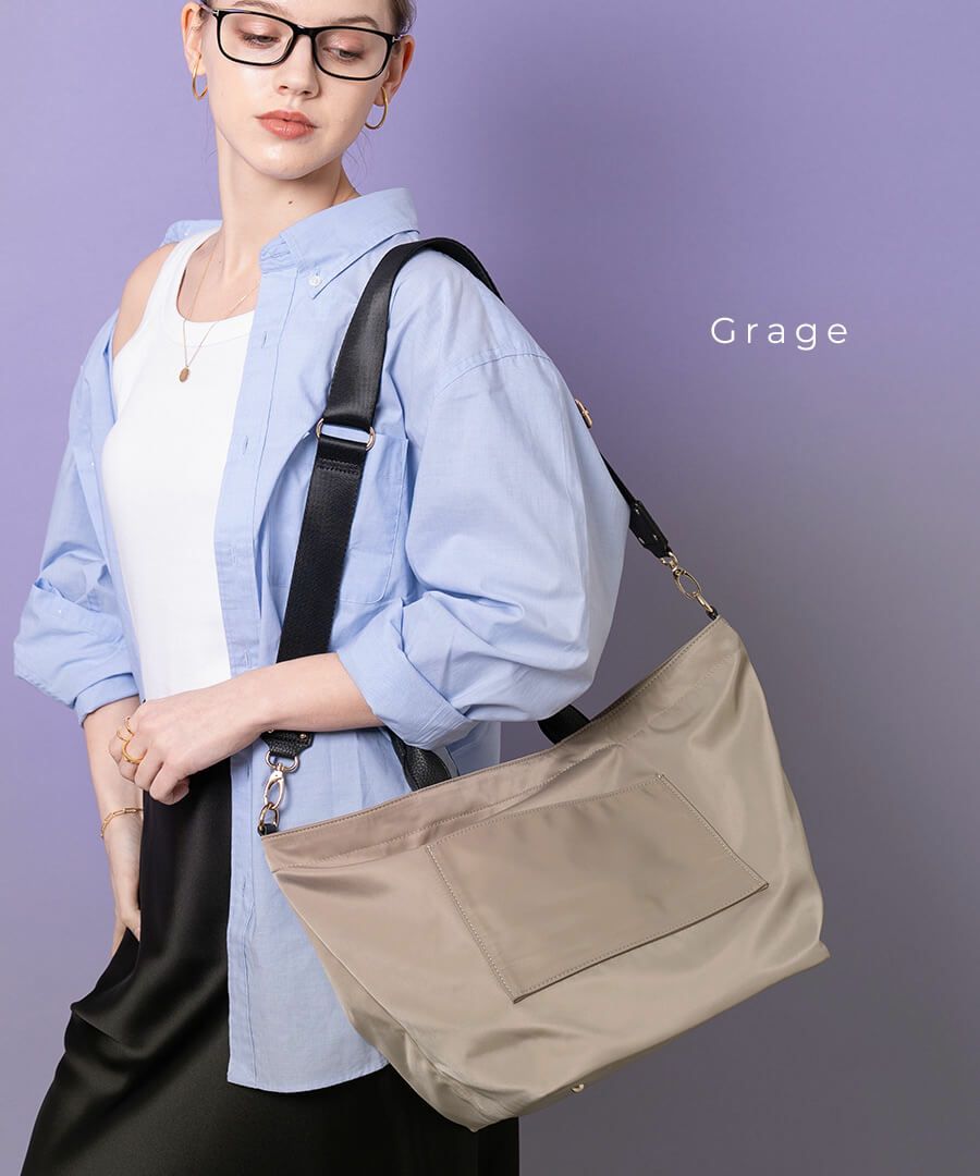 2wayナイロントートバッグ ショルダーバッグ 撥水 軽量
