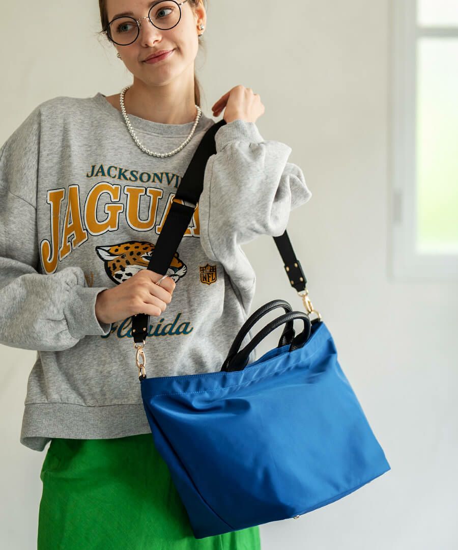 2wayナイロントートバッグ ショルダーバッグ 撥水 軽量