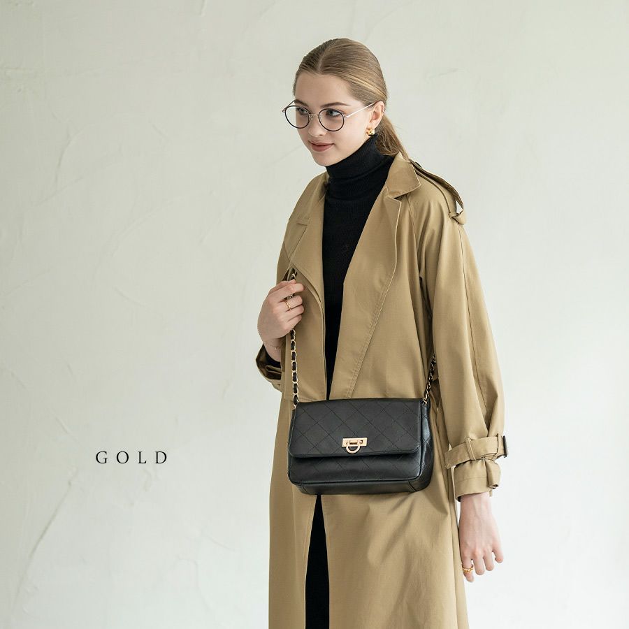 本革 チェーンバッグ ショルダー2種類付属 Baldone バルドーネ Mサイズ【第1世代・在庫限り】 ブラック