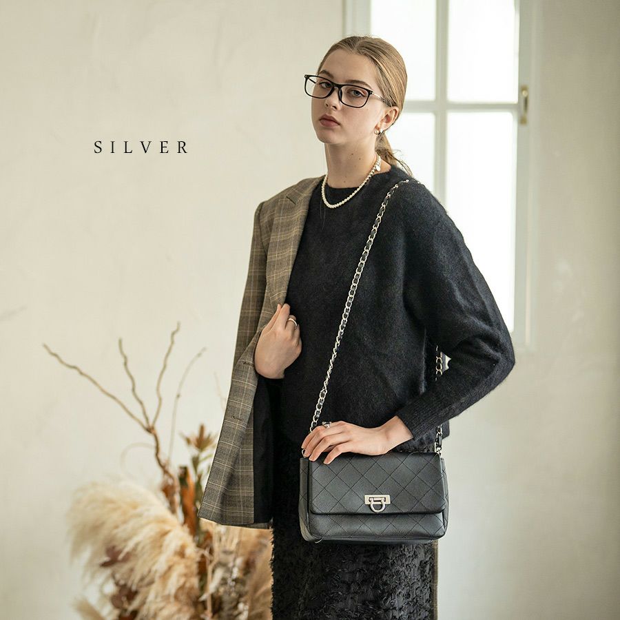 本革 チェーンバッグ ショルダー2種類付属 Baldone バルドーネ Mサイズ【第1世代・在庫限り】 ブラック