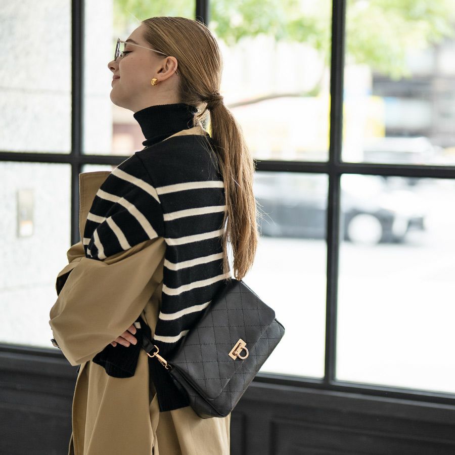 本革 チェーンバッグ ショルダー2種類付属 Baldone バルドーネ Mサイズ【第1世代・在庫限り】 ブラック