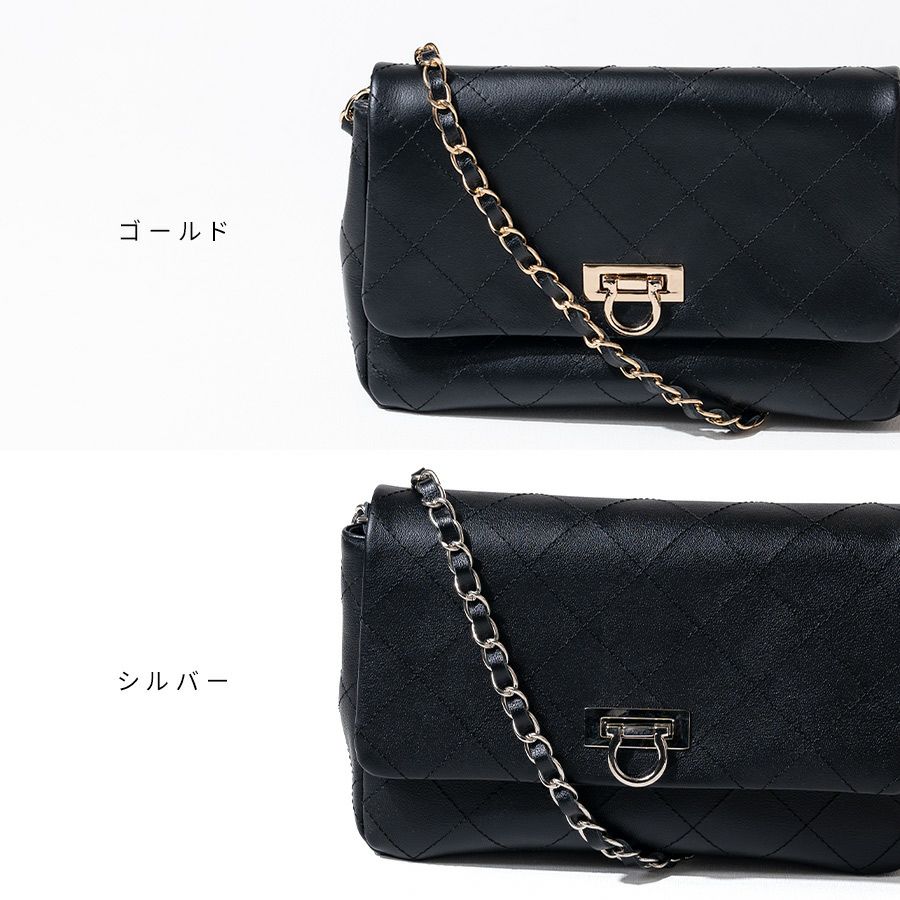 本革 チェーンバッグ ショルダー2種類付属 Baldone バルドーネ Mサイズ【第1世代・在庫限り】 ブラック