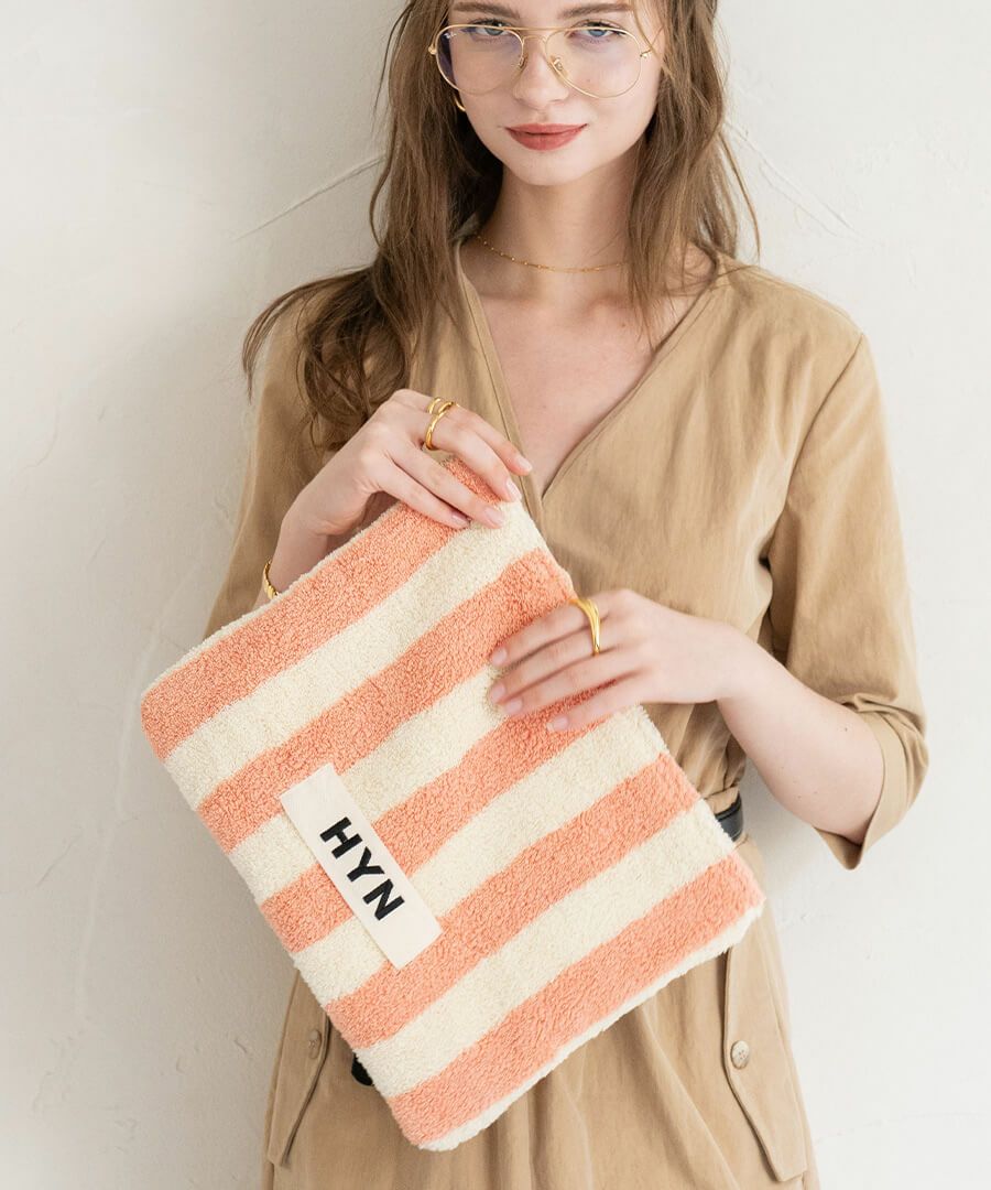 タオル生地 ポーチ Luluana pouch L ルルアナポーチL