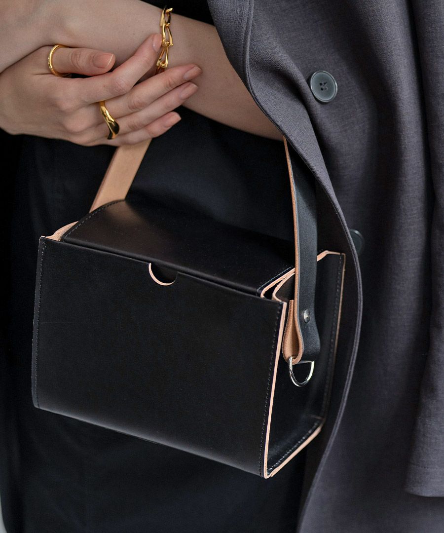 本革 Tideway タイドウェイ バニティバッグ　TIDEWAY vanityboxbag タイドウェイ バニティボックスバッグ