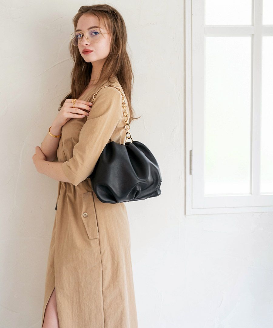 本革 2way ハンドバッグ Moonelle ムーネル