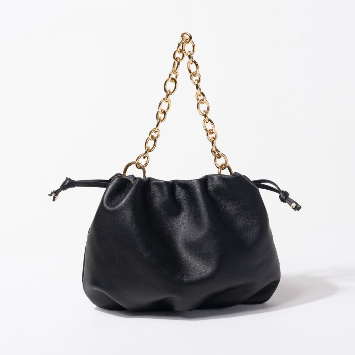 本革 2way ハンドバッグ Moonelle ムーネル ブラック