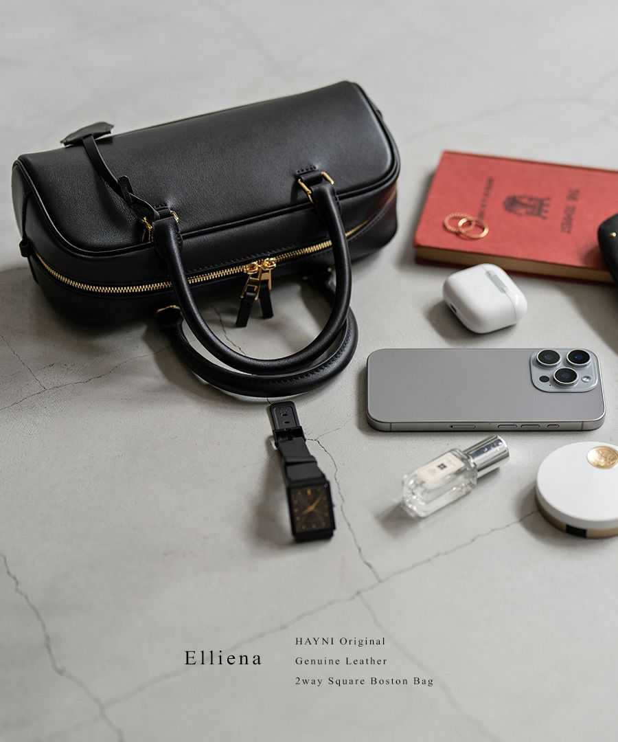 本革 ハンドバッグ レディース 2way ショルダーバッグ 横長バッグ Elliena エリーナ｜HAYNI ヘイニ