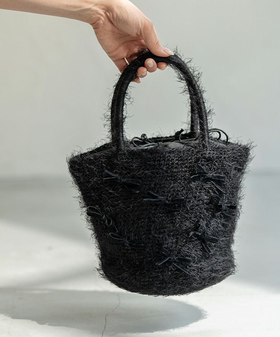 シャギー×リボン トートバッグ　Rubante ルバンテ