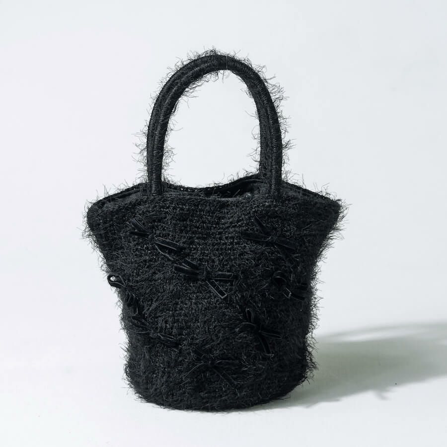 シャギー×リボン トートバッグ　Rubante ルバンテ