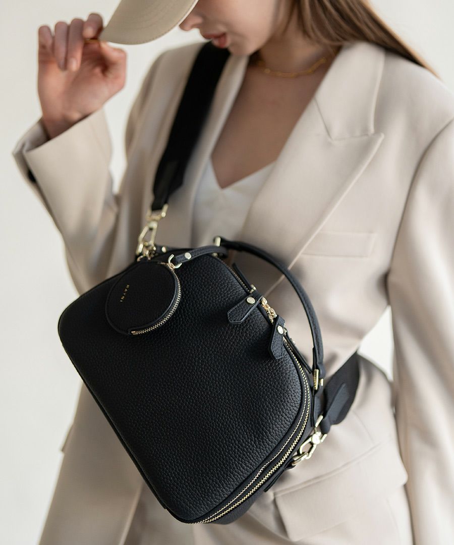 本革 2way ショルダーバッグ ハンドバッグ ボストンバッグ　Rumie ルミエ