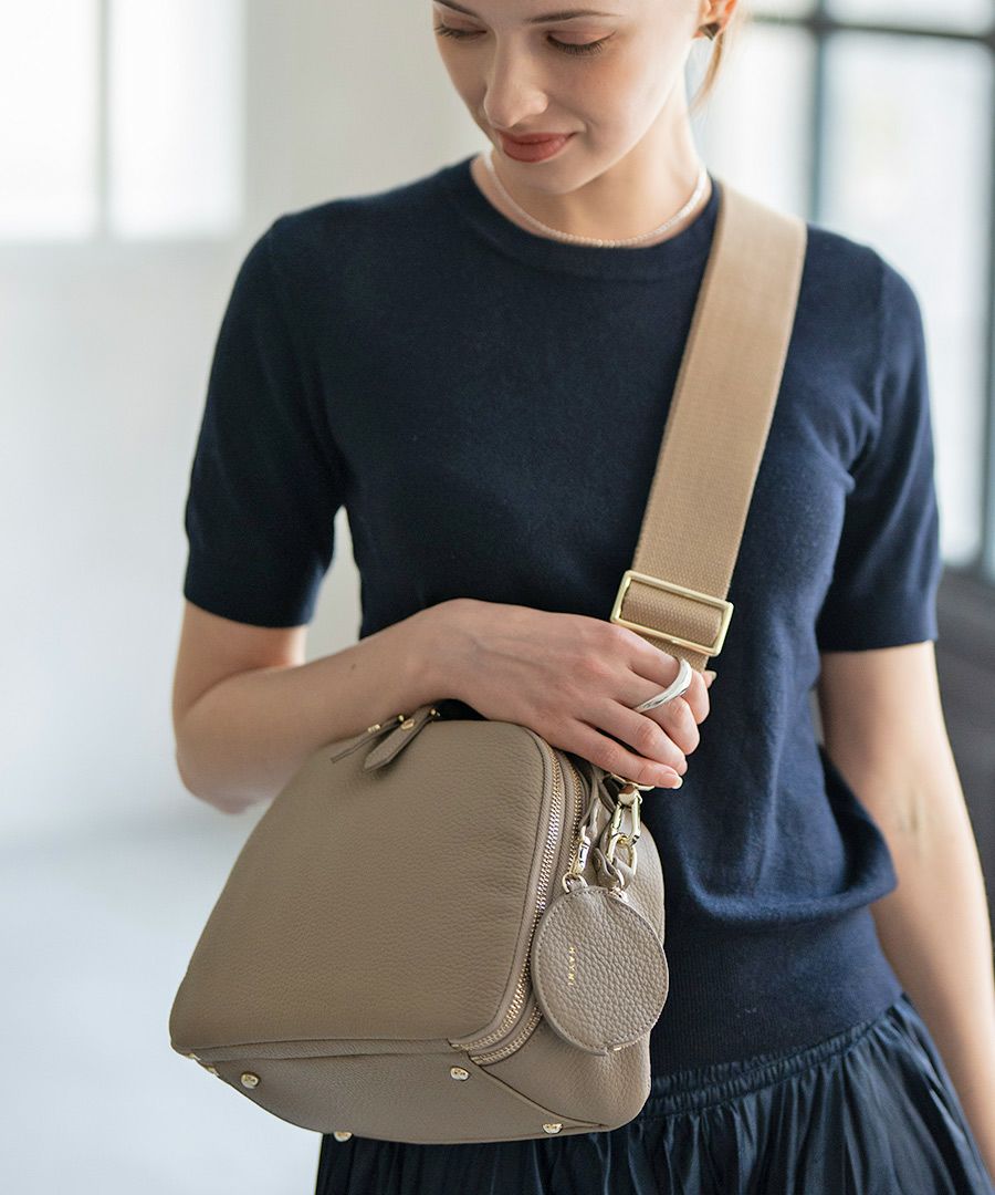 本革 2way ショルダーバッグ ハンドバッグ ボストンバッグ　Rumie ルミエ