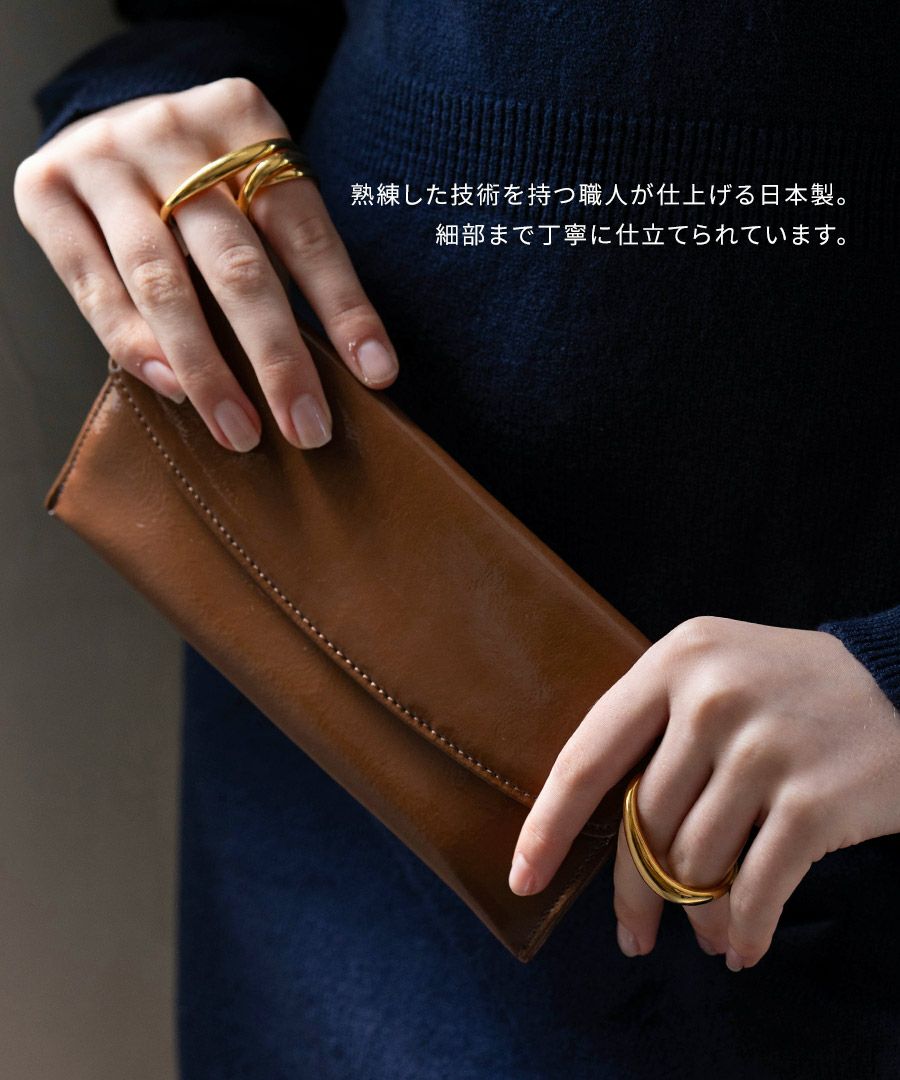 本革　エナメル 長財布 POMTATA ポンタタ ロングウォレット 長財布 エナメル