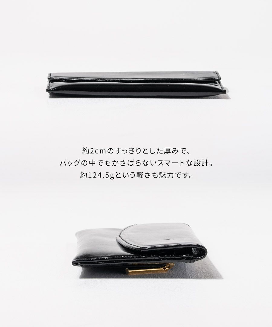 本革　エナメル 長財布 POMTATA ポンタタ ロングウォレット 長財布 エナメル