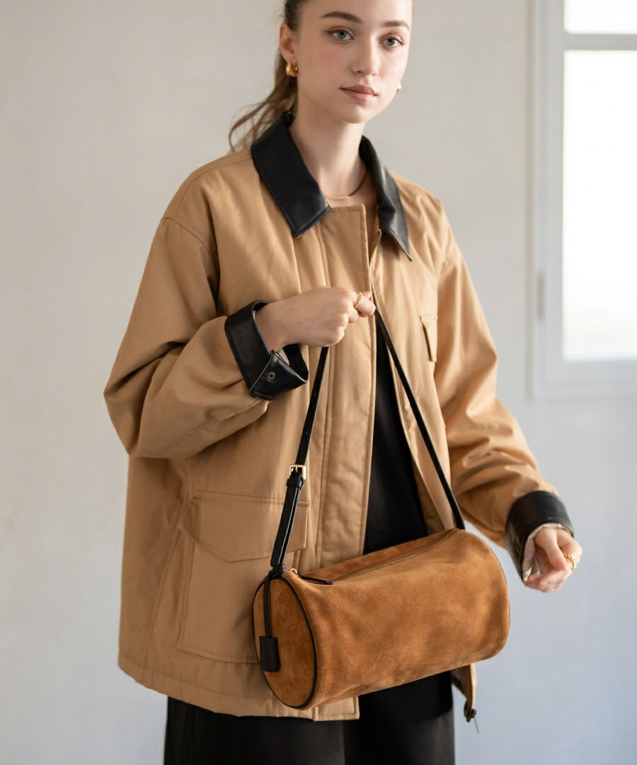 本スエード ショルダーバッグ Calmea maron カルメマロン｜MAISON HAYNI