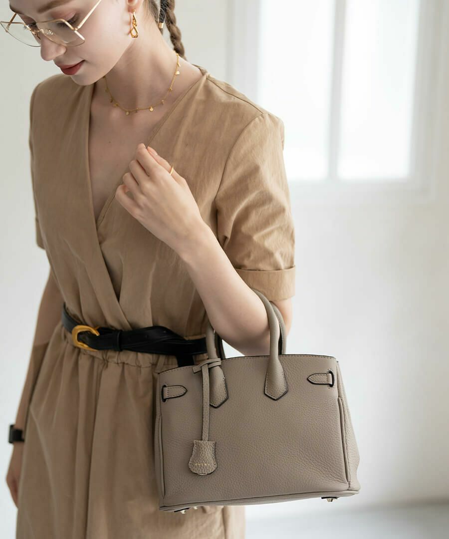 本革 2way ショルダーバッグ ハンドバッグ Lenne レネ