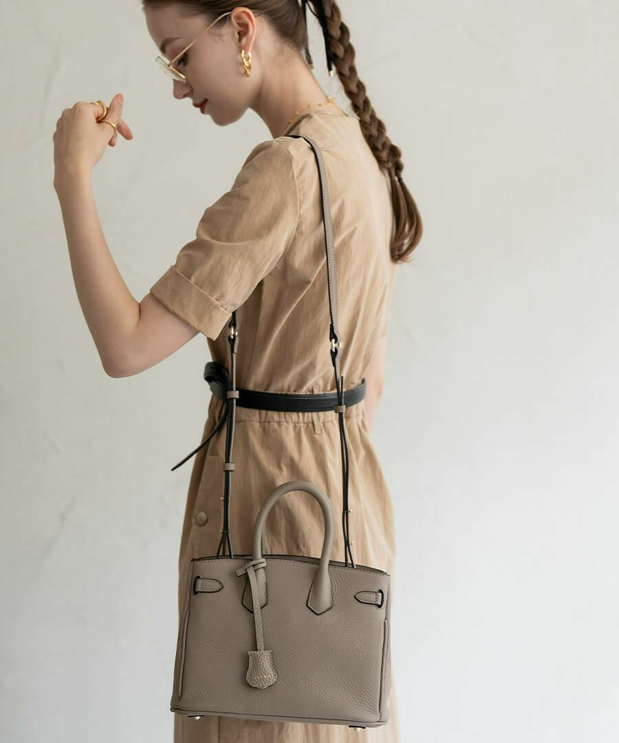 本革 2way ショルダーバッグ ハンドバッグ Lenne レネ