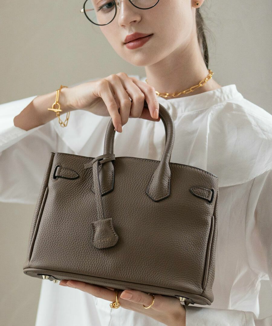 本革 2way ショルダーバッグ ハンドバッグ Lenne レネ