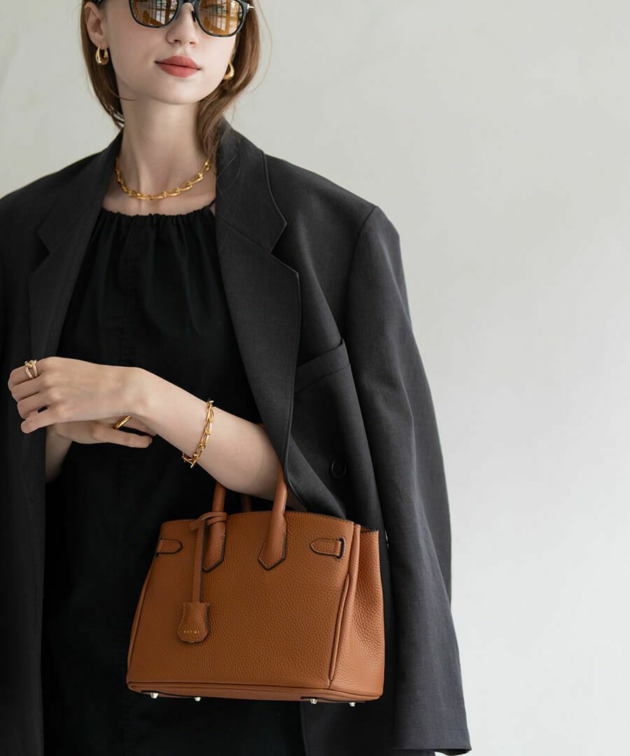 本革 2way ショルダーバッグ ハンドバッグ Lenne レネ