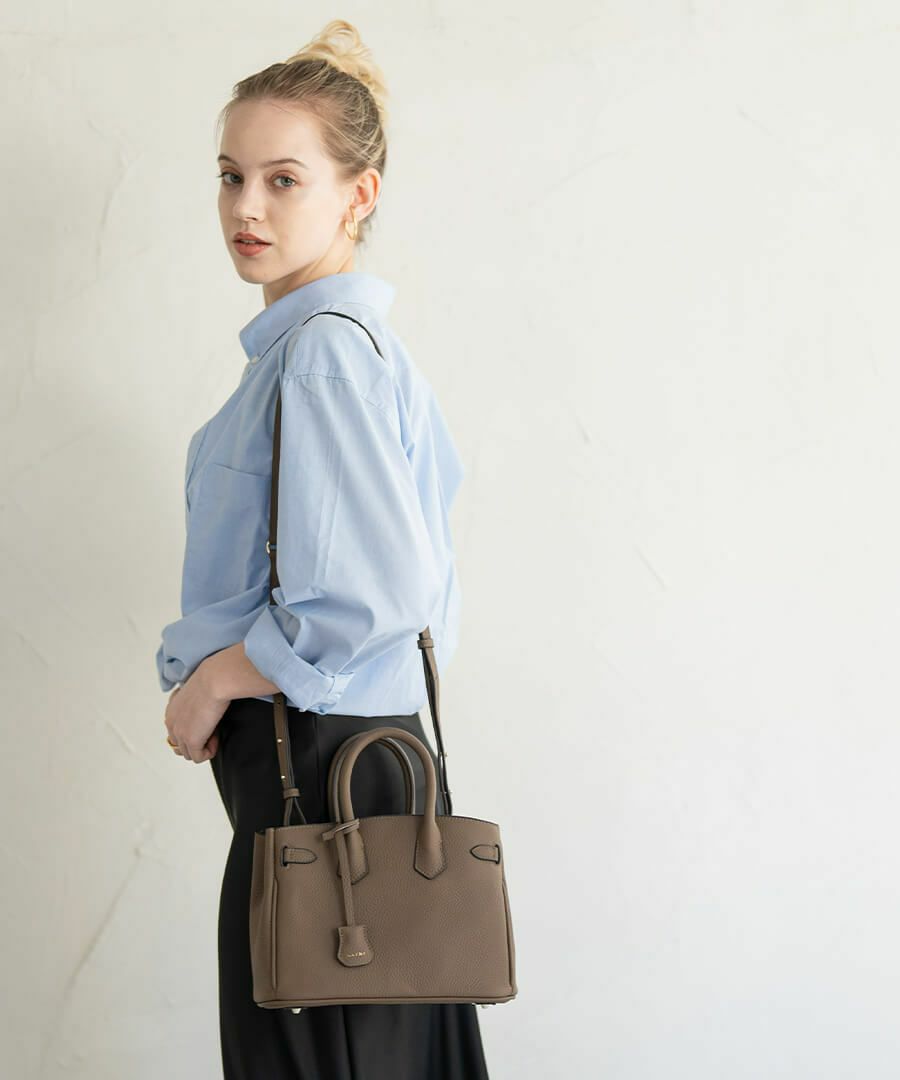 本革 2way ショルダーバッグ ハンドバッグ Lenne レネ