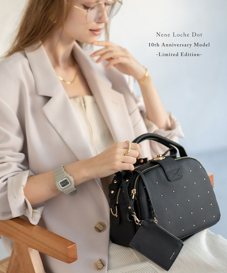 本革 2way ショルダーバッグ Nene Loche Dot ネネロシェ ドット