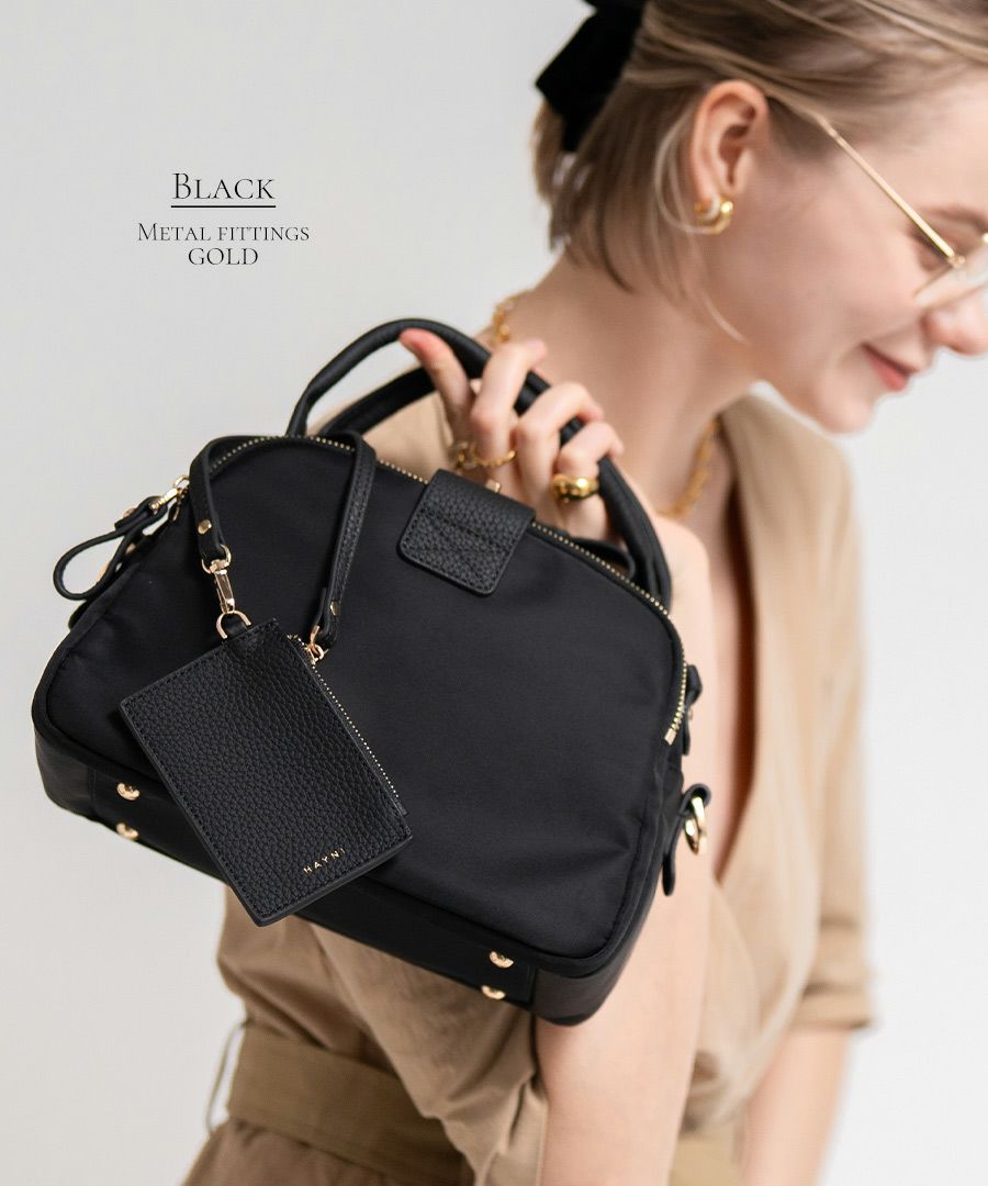 ナイロン 2way ショルダーバッグ ハンドバッグ 【 Nene Loche Nylon ネネロシェ ナイロン 】